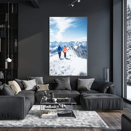 Journey Through The Snowy Peaks Poster