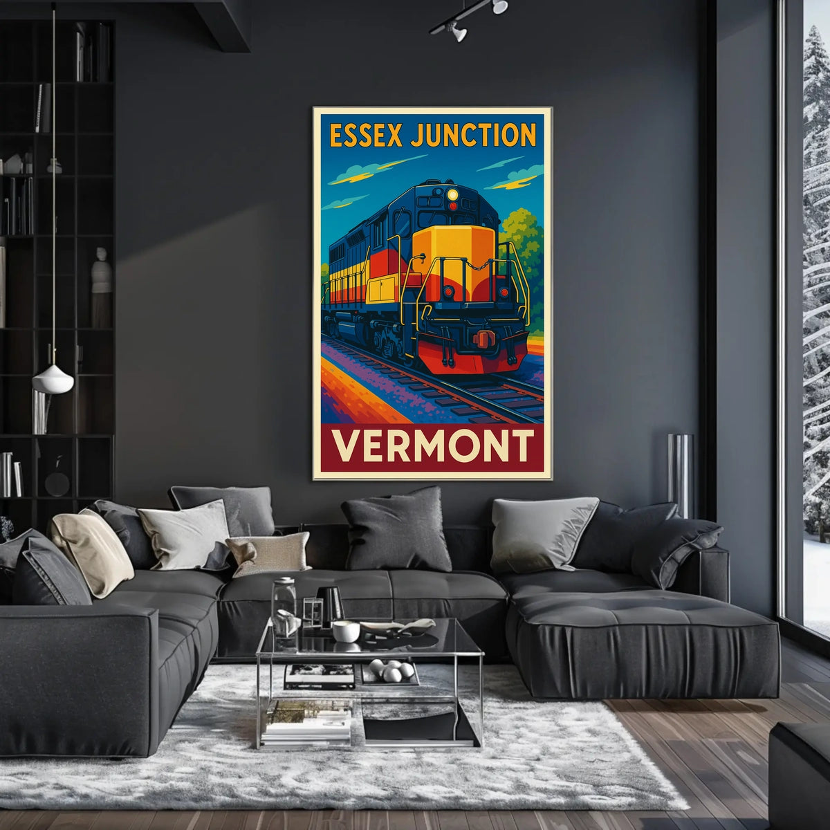 Essex Junction Train Vermont Poster