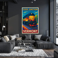 Essex Junction Train Vermont Poster
