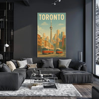 Toronto Skyline Vintage Travel Poster