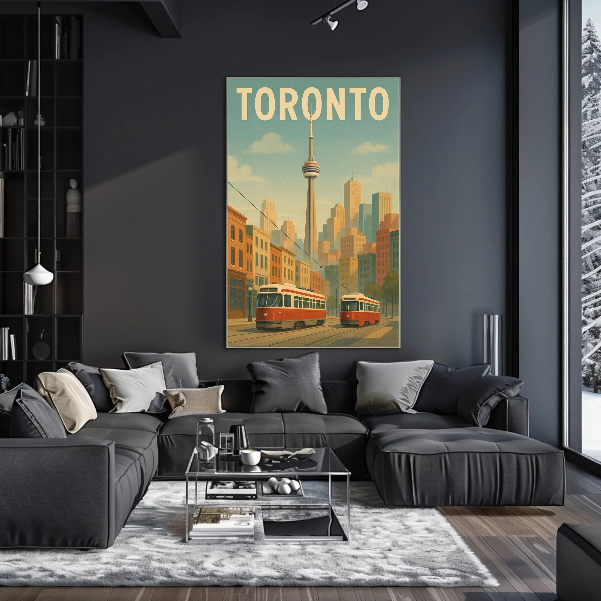 Toronto Skyline Vintage Travel Poster