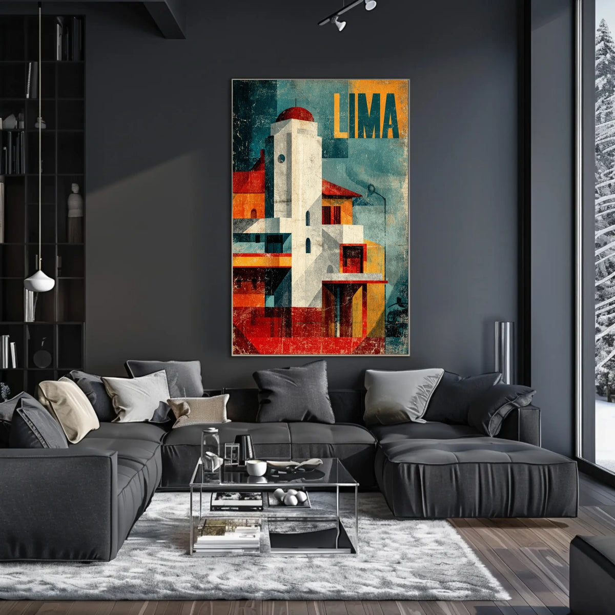 Lima Architectural Abstraction Poster