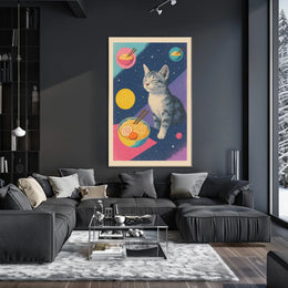 Cosmic Cat And Ramen Dreams Poster