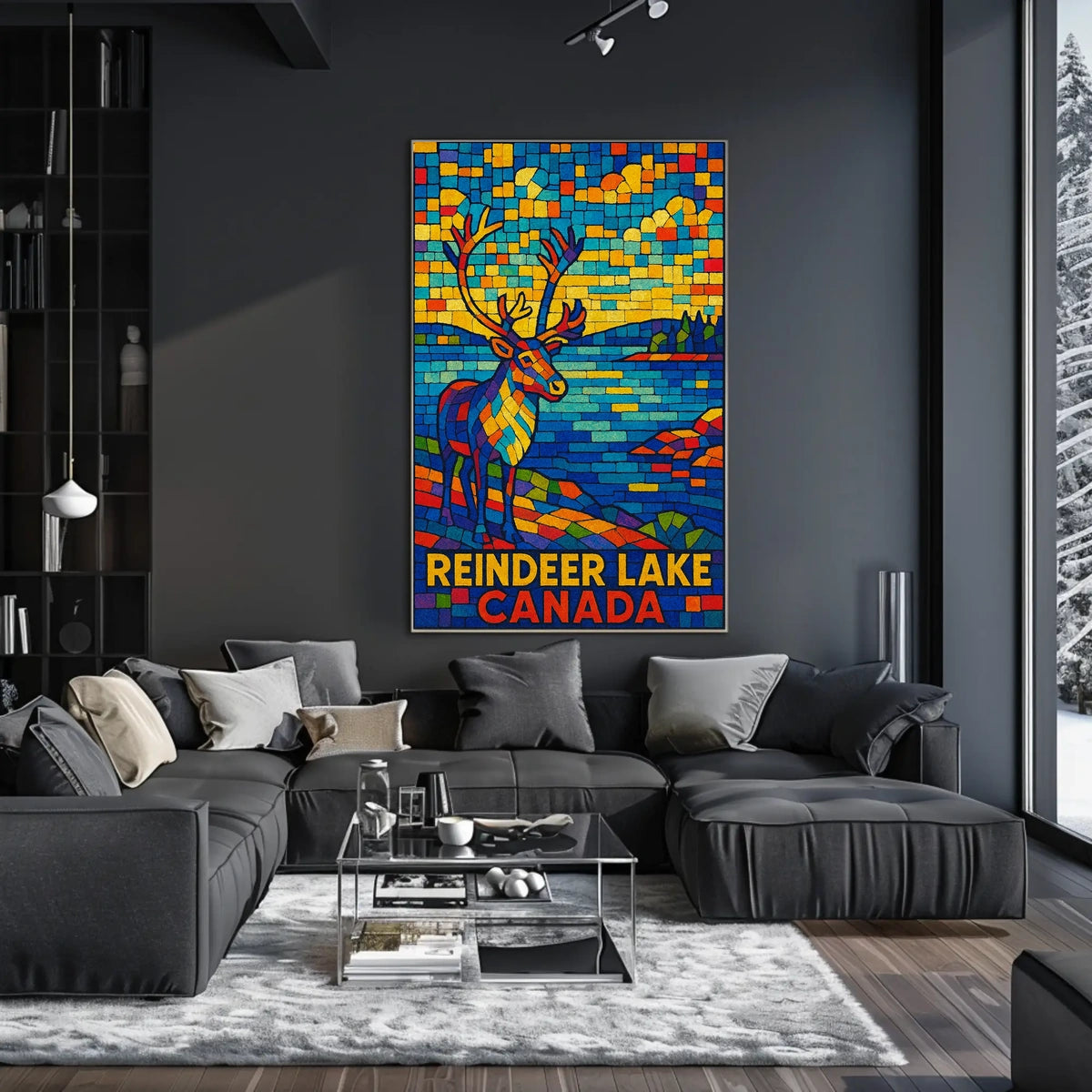 Reindeer Lake Canada Poster