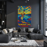 Reindeer Lake Canada Poster