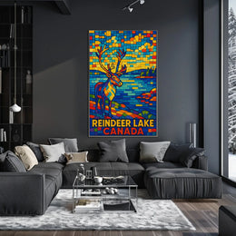 Reindeer Lake Canada Poster