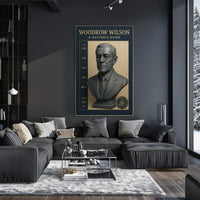 Woodrow Wilson Bust Vintage Historical or Presidential Poster