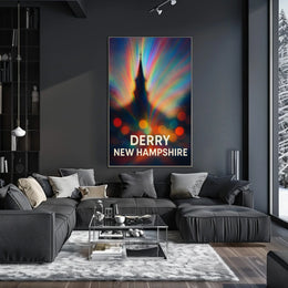 Derry New Hampshire Vibrant Impressionism Poster