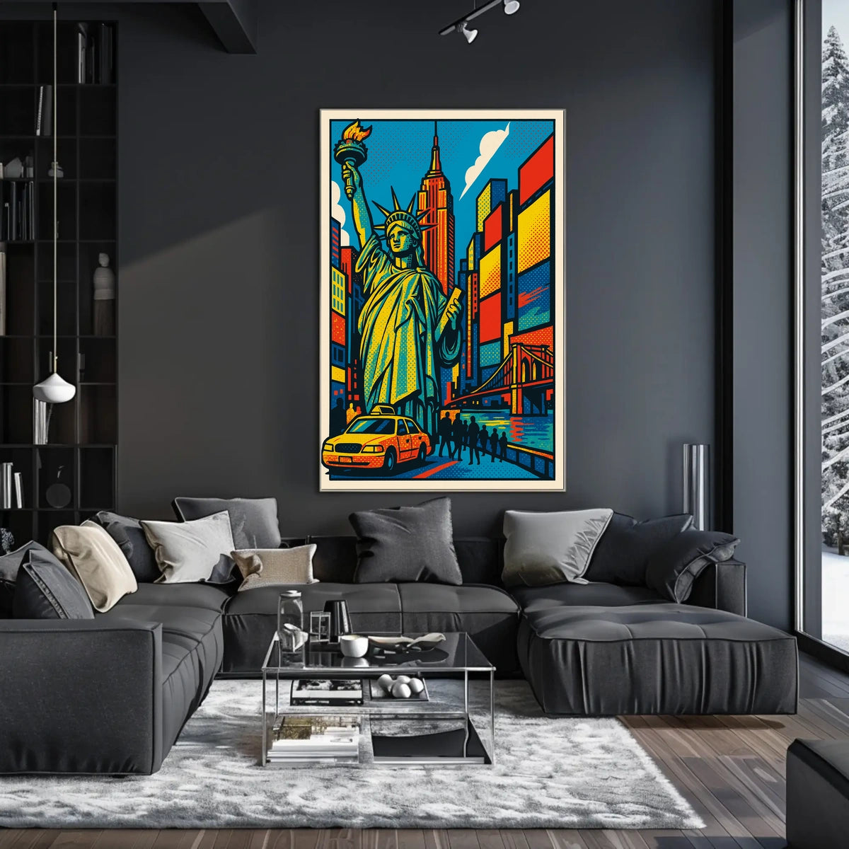 New York City Travel Iconic Skyline Poster Modern Wall Art