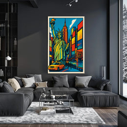 New York City Travel Iconic Skyline Poster Modern Wall Art