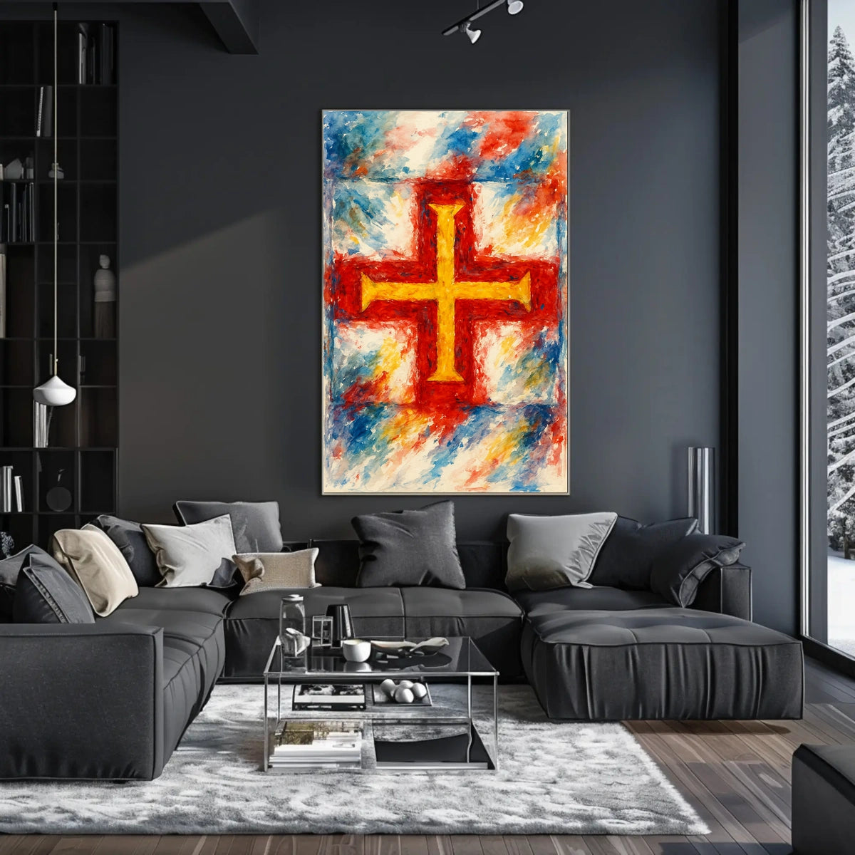 Vibrant Cross Poster