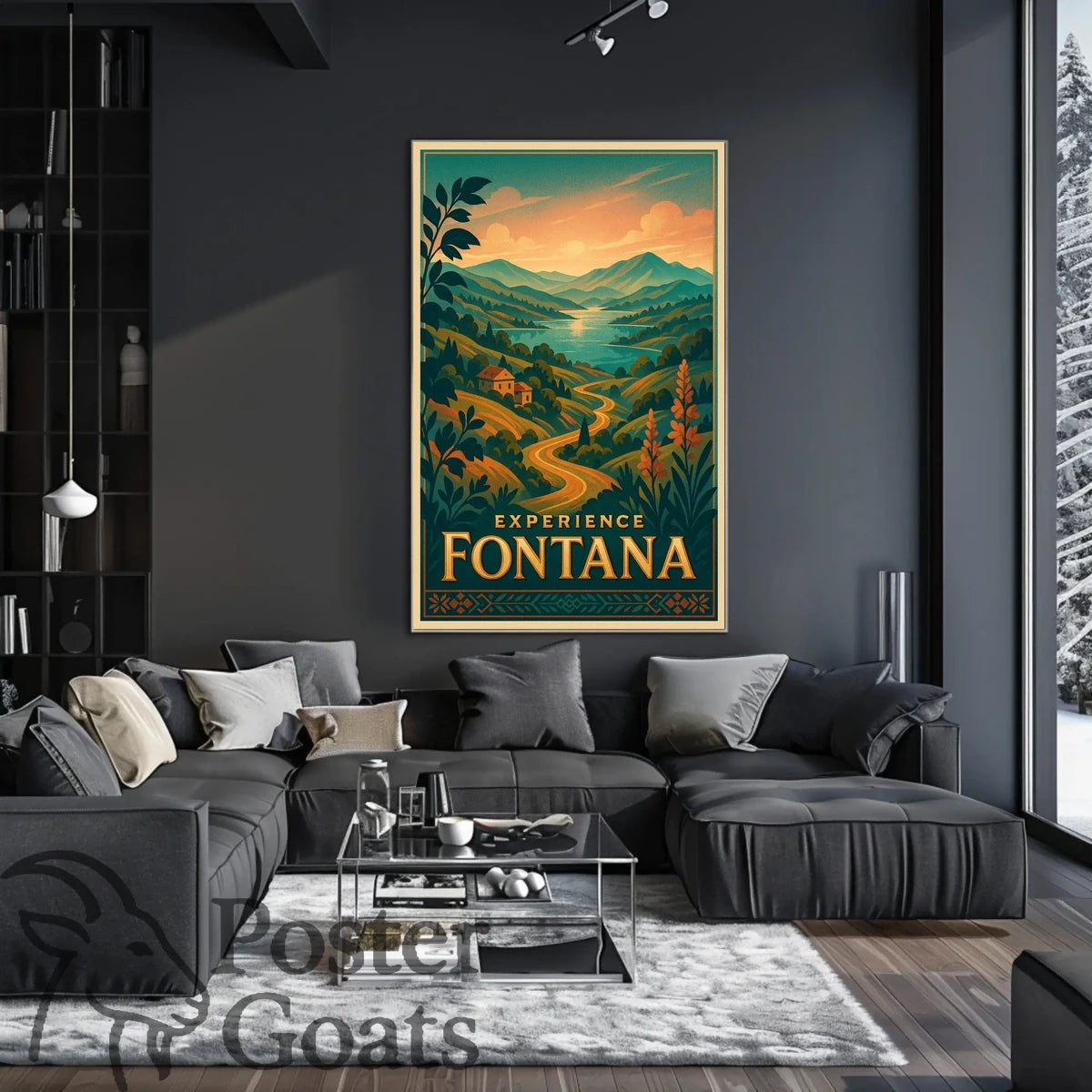 Fontana Vintage Travel Poster