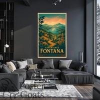 Fontana Vintage Travel Poster