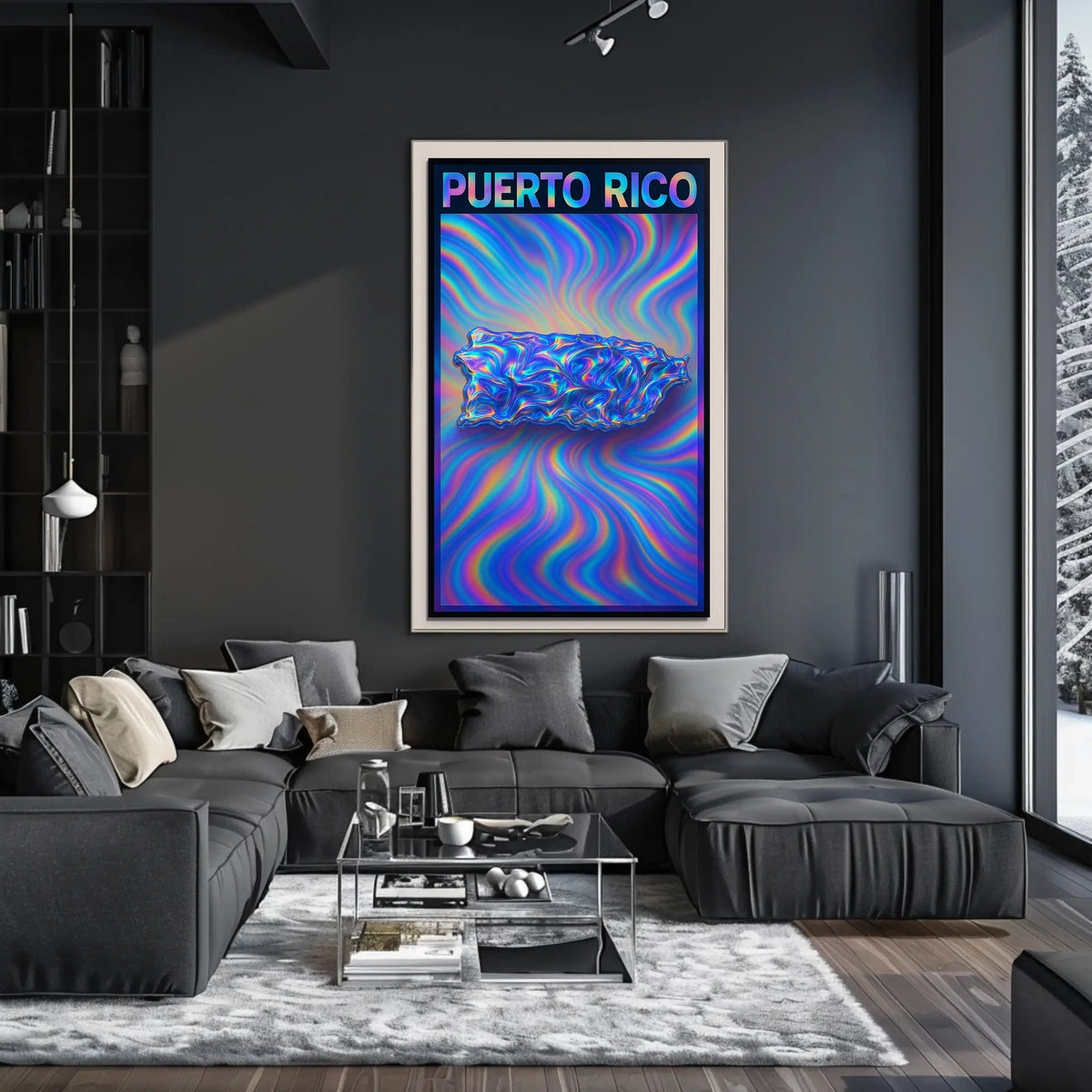 Puerto Rico Vibrant Waves Poster