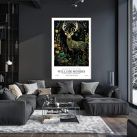Majestic Stag in Nature-inspired Artistic Poster