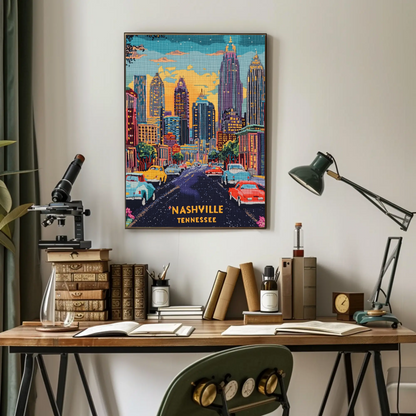 Nashville, Tennessee Vintage Travel Poster