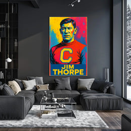 Jim Thorpe Iconic Athlete Poster