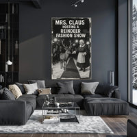 Whimsical Mrs. Claus Vintage Christmas Poster