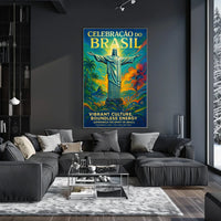 Celebration of Brazil vibrant cultural heritage poster