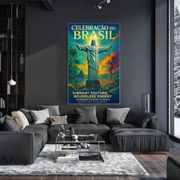 Celebration of Brazil vibrant cultural heritage poster