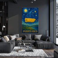 PUERTO RICO Starry Night Cultural or Heritage Poster