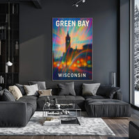 Green Bay Wisconsin Scenic Minimalist Wanderlust Poster
