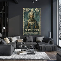 Saint Hilary of Poitiers Vintage Religious Art Poster