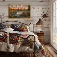 Sioux Falls Nature Meets City Travel Poster