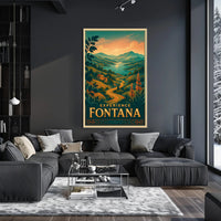 Sunset Serenity: European Countryside Travel Poster