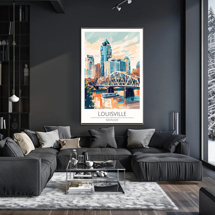 Louisville Cityscape Travel Poster