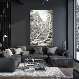 Ancient Temple In The Jungle Poster