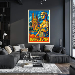 Barcelona Vibrant Cityscape Poster