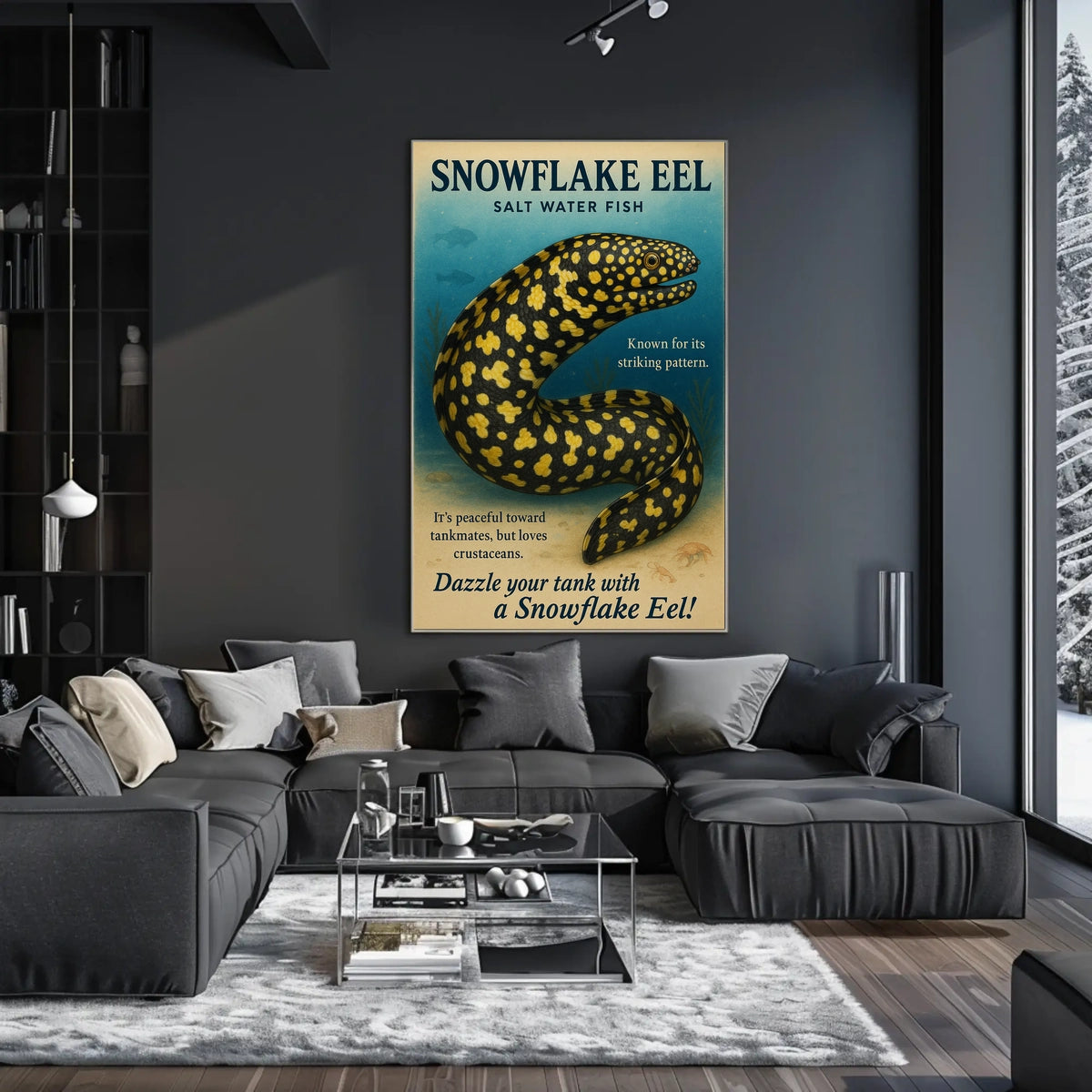 Snowflake Eel Saltwater Fish Poster