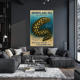 Snowflake Eel Saltwater Fish Poster