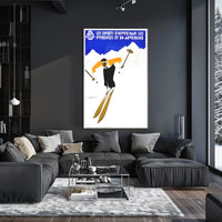 Winter Sports In The Pyrenees And Poster