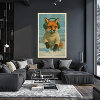 Cozy Winter Fox Poster