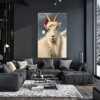 Festive Mountain Goat Poster