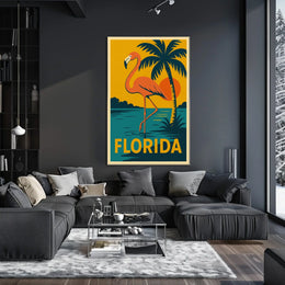 Florida Flamingo Poster
