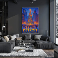 Detroit Light In The City Of Steel Poster