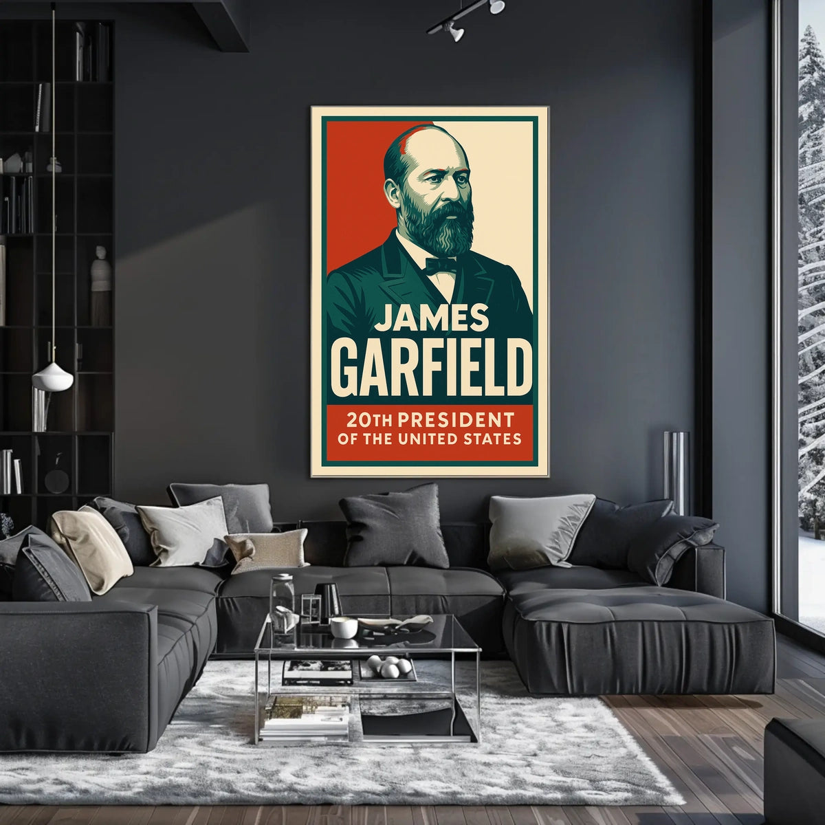 James Garfield 20th President Realism Timeless Poster