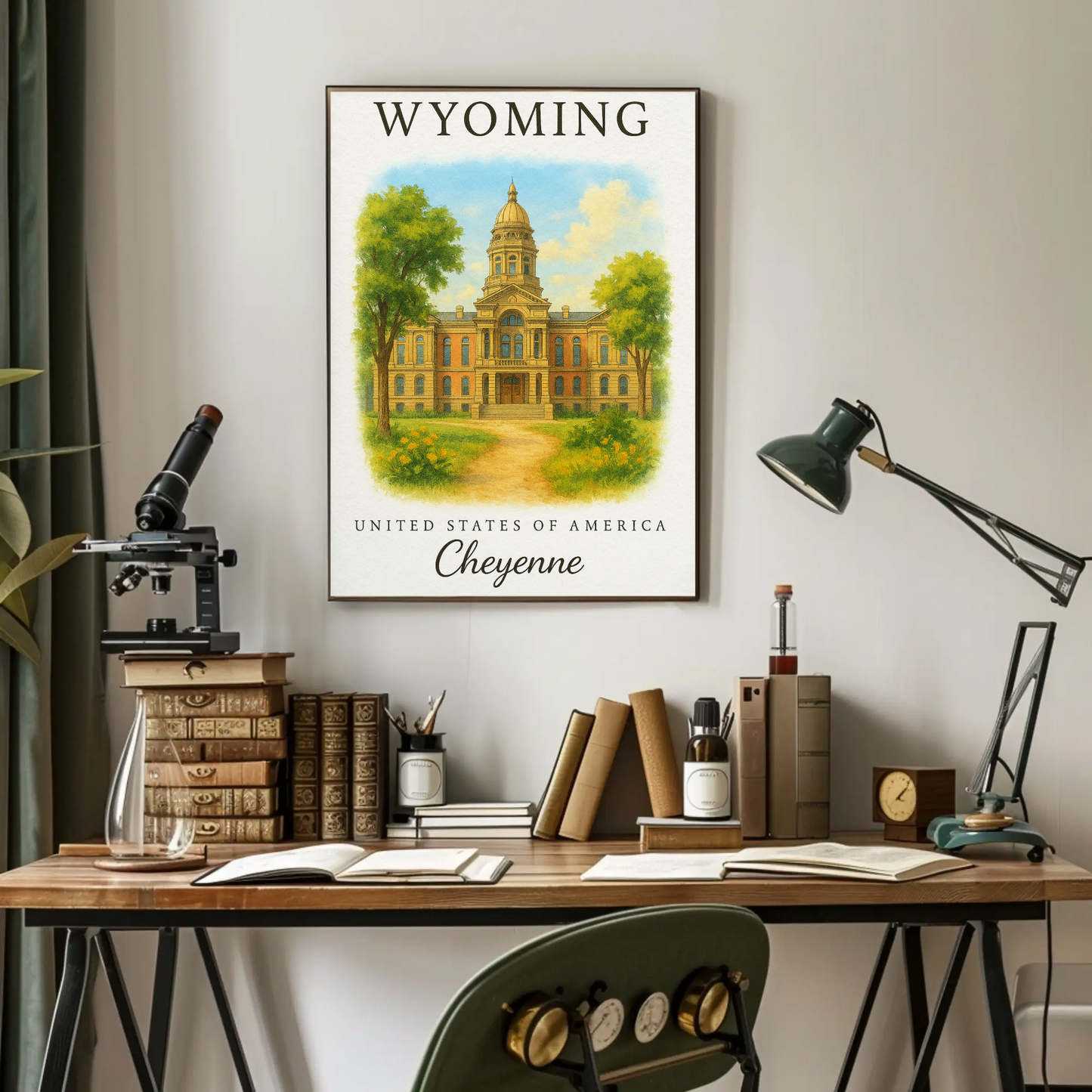 Wyoming, Cheyenne Signature Series Vintage Travel Poster