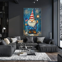 patriotic gnome holding a sparkler Poster