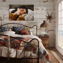 Serene Sleep: Hyper-Realistic Bedroom Art Print