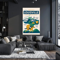 Louisville Charm: Modern Travel Poster PosterGoat