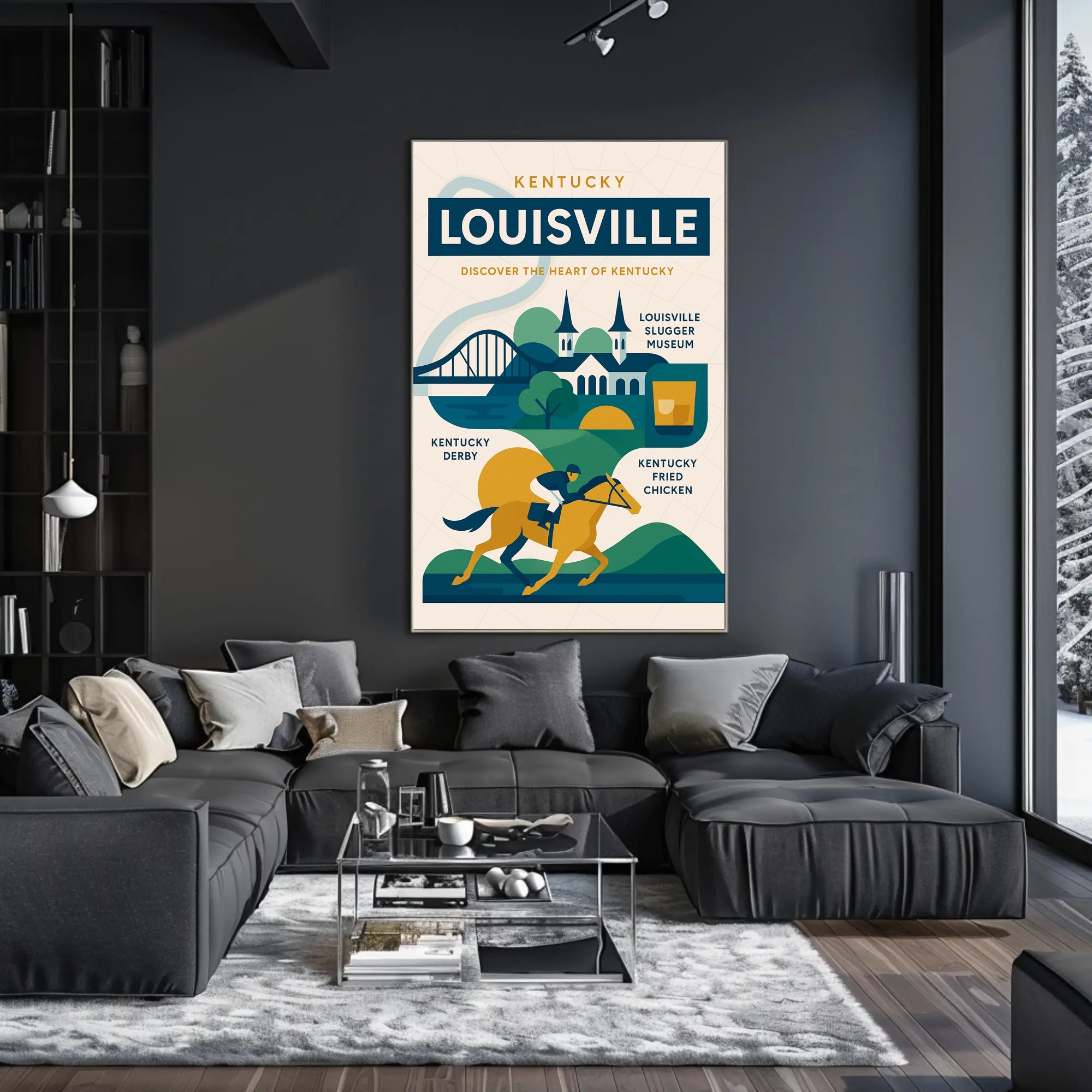 Louisville Charm: Modern Travel Poster PosterGoat