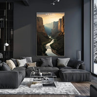 Big Bend Canyon Travel Poster Scenic Wall Art