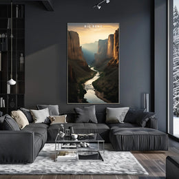 Big Bend Canyon Travel Poster Scenic Wall Art