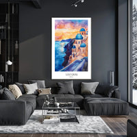 Santorini Sunset Poster