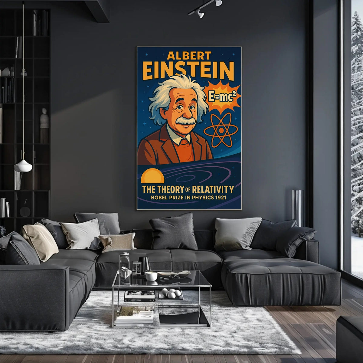 Einstein Relativity Scenic Science Curious Minds Poster