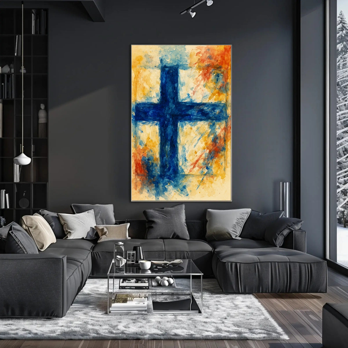 Abstract Nordic Cross Abstract Poster